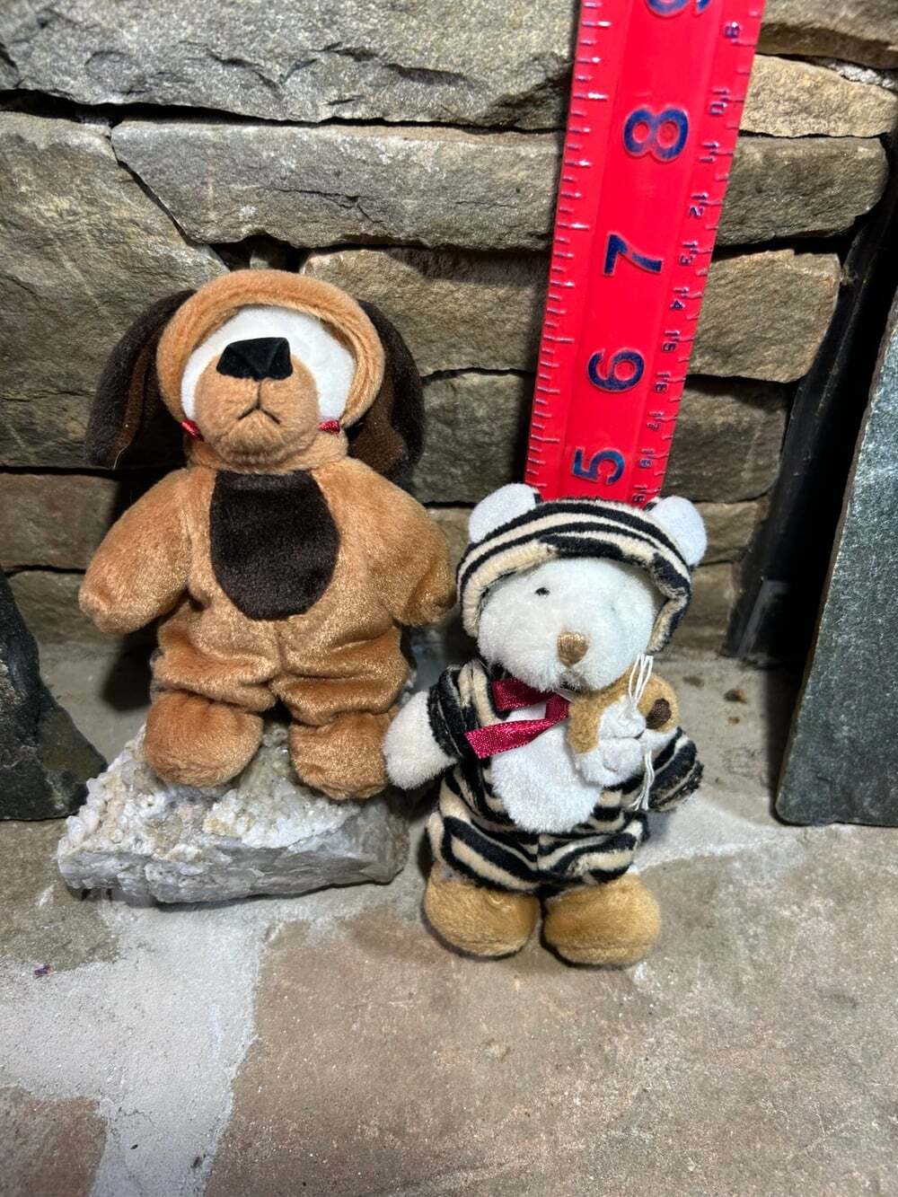Wee GANZ Bears in costumes Puppy and Saber Tiger 1999